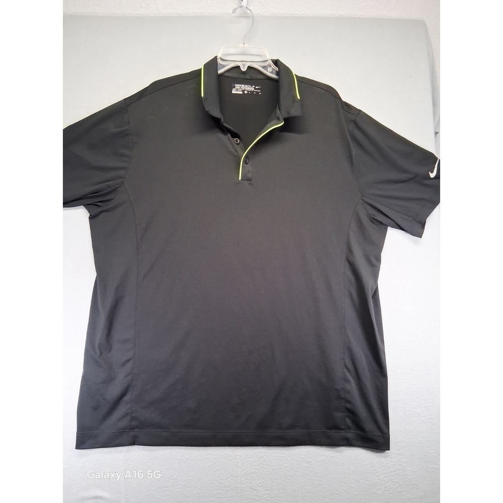 NikeGolf Men Dri Fit Tour Performance Nlack Polo Shirt Size XL